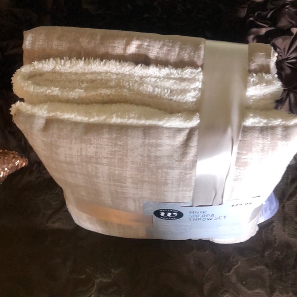 🎁 ❤️Cozy Mink plush Sherpa throw set with pillow - Picture 2 of 5